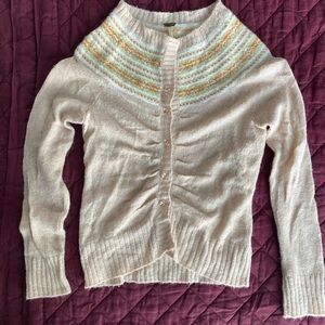 Free People Cream Cardigan